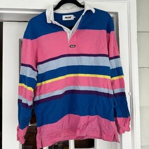 PALACE Multicolor Striped Polo Rugby